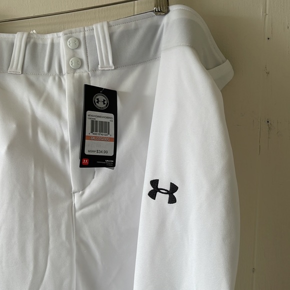 NWT Under Armour Mens White Baseball Pants Sz 3XL - Picture 5 of 9